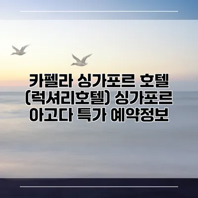 카펠라 싱가포르 호텔 (럭셔리호텔) 싱가포르 아고다 특가 예약정보