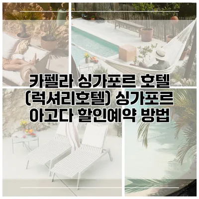 카펠라 싱가포르 호텔 (럭셔리호텔) 싱가포르 아고다 할인예약 방법