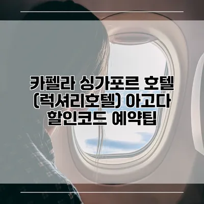 카펠라 싱가포르 호텔 (럭셔리호텔) 아고다 할인코드 예약팁