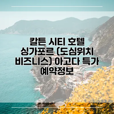 칼튼 시티 호텔 싱가포르 (도심위치 비즈니스) 아고다 특가 예약정보