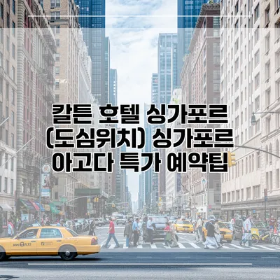 칼튼 호텔 싱가포르 (도심위치) 싱가포르 아고다 특가 예약팁
