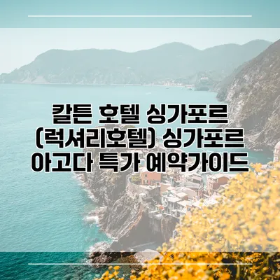 칼튼 호텔 싱가포르 (럭셔리호텔) 싱가포르 아고다 특가 예약가이드