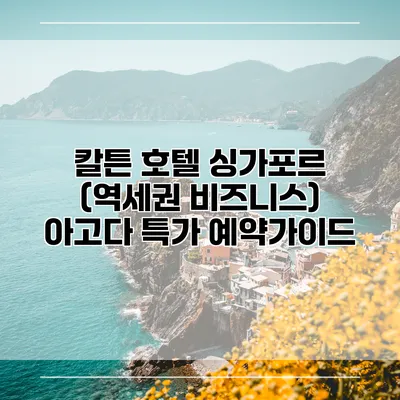 칼튼 호텔 싱가포르 (역세권 비즈니스) 아고다 특가 예약가이드