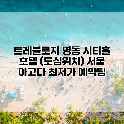 트레블로지 명동 시티홀 호텔 (도심위치) 서울 아고다 최저가 예약팁