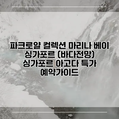 파크로얄 컬렉션 마리나 베이 싱가포르 (바다전망) 싱가포르 아고다 특가 예약가이드