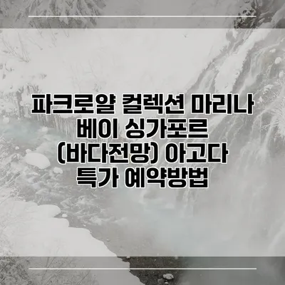 파크로얄 컬렉션 마리나 베이 싱가포르 (바다전망) 아고다 특가 예약방법