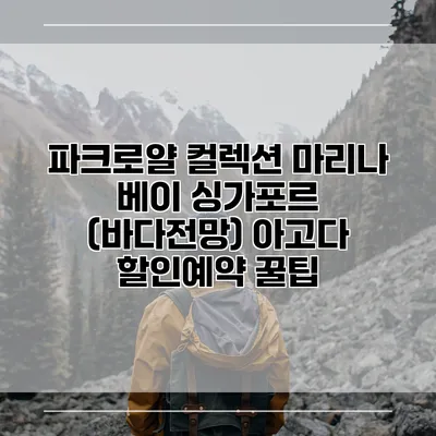 파크로얄 컬렉션 마리나 베이 싱가포르 (바다전망) 아고다 할인예약 꿀팁