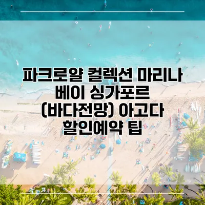 파크로얄 컬렉션 마리나 베이 싱가포르 (바다전망) 아고다 할인예약 팁