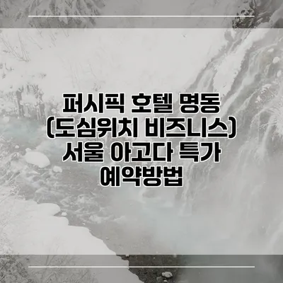 퍼시픽 호텔 명동 (도심위치 비즈니스) 서울 아고다 특가 예약방법
