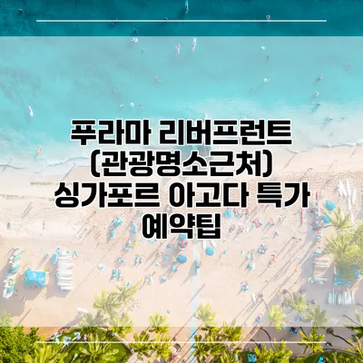 푸라마 리버프런트 (관광명소근처) 싱가포르 아고다 특가 예약팁