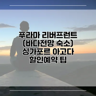 푸라마 리버프런트 (바다전망 숙소) 싱가포르 아고다 할인예약 팁
