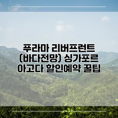 푸라마 리버프런트 (바다전망) 싱가포르 아고다 할인예약 꿀팁