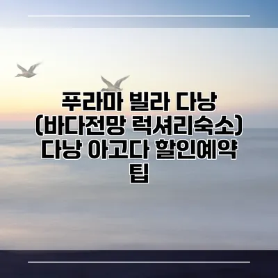 푸라마 빌라 다낭 (바다전망 럭셔리숙소) 다낭 아고다 할인예약 팁
