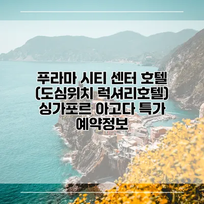 푸라마 시티 센터 호텔 (도심위치 럭셔리호텔) 싱가포르 아고다 특가 예약정보
