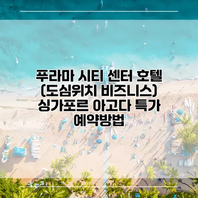 푸라마 시티 센터 호텔 (도심위치 비즈니스) 싱가포르 아고다 특가 예약방법