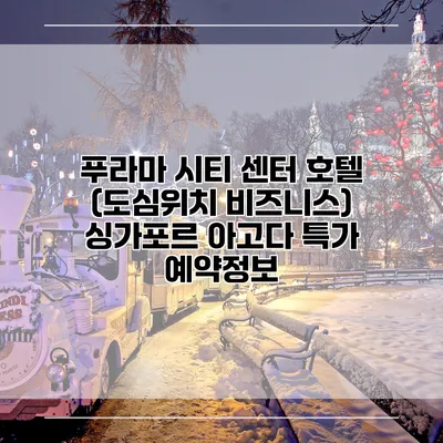 푸라마 시티 센터 호텔 (도심위치 비즈니스) 싱가포르 아고다 특가 예약정보