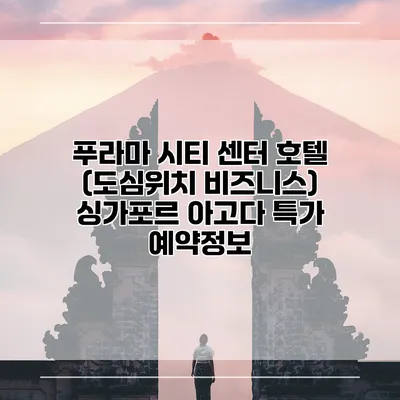 푸라마 시티 센터 호텔 (도심위치 비즈니스) 싱가포르 아고다 특가 예약정보