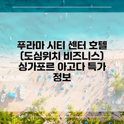 푸라마 시티 센터 호텔 (도심위치 비즈니스) 싱가포르 아고다 특가 정보