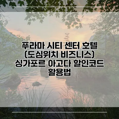 푸라마 시티 센터 호텔 (도심위치 비즈니스) 싱가포르 아고다 할인코드 활용법