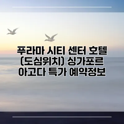 푸라마 시티 센터 호텔 (도심위치) 싱가포르 아고다 특가 예약정보