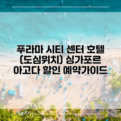 푸라마 시티 센터 호텔 (도심위치) 싱가포르 아고다 할인 예약가이드