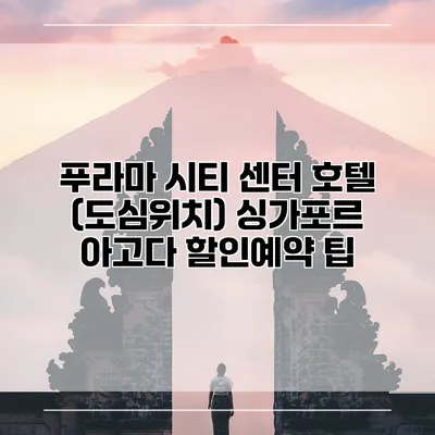 푸라마 시티 센터 호텔 (도심위치) 싱가포르 아고다 할인예약 팁