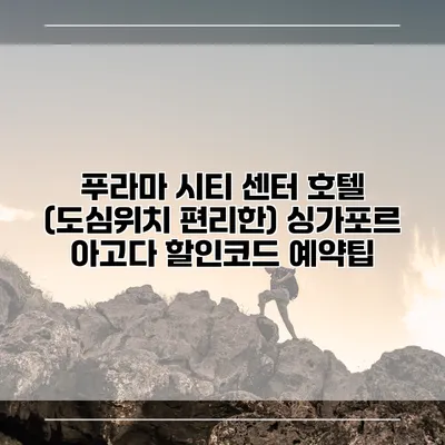 푸라마 시티 센터 호텔 (도심위치 편리한) 싱가포르 아고다 할인코드 예약팁
