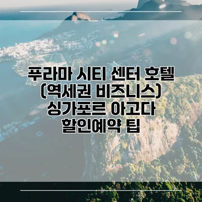 푸라마 시티 센터 호텔 (역세권 비즈니스) 싱가포르 아고다 할인예약 팁