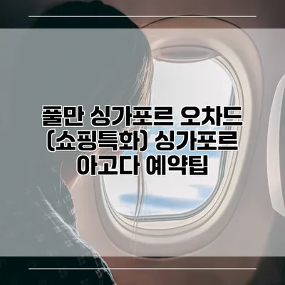 풀만 싱가포르 오차드 (쇼핑특화) 싱가포르 아고다 예약팁