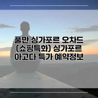 풀만 싱가포르 오차드 (쇼핑특화) 싱가포르 아고다 특가 예약정보