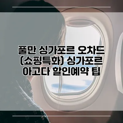 풀만 싱가포르 오차드 (쇼핑특화) 싱가포르 아고다 할인예약 팁