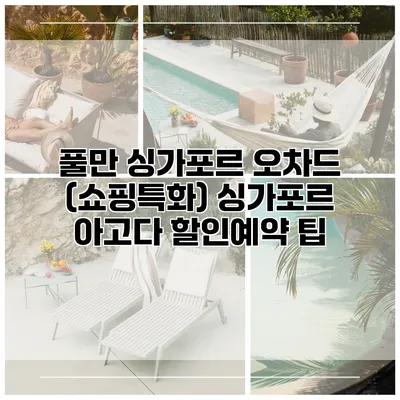 풀만 싱가포르 오차드 (쇼핑특화) 싱가포르 아고다 할인예약 팁
