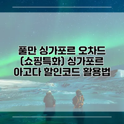 풀만 싱가포르 오차드 (쇼핑특화) 싱가포르 아고다 할인코드 활용법
