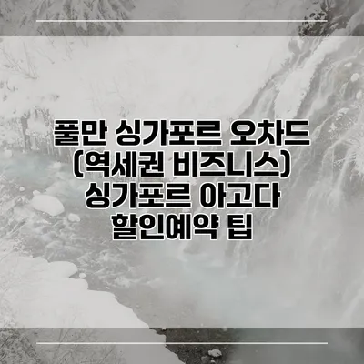 풀만 싱가포르 오차드 (역세권 비즈니스) 싱가포르 아고다 할인예약 팁