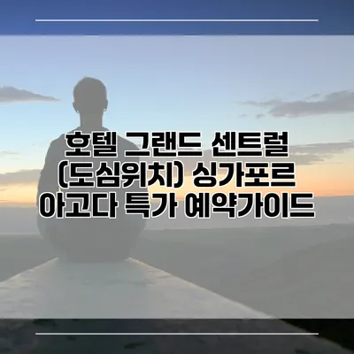 호텔 그랜드 센트럴 (도심위치) 싱가포르 아고다 특가 예약가이드