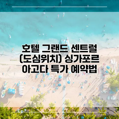 호텔 그랜드 센트럴 (도심위치) 싱가포르 아고다 특가 예약법