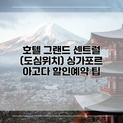 호텔 그랜드 센트럴 (도심위치) 싱가포르 아고다 할인예약 팁