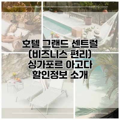 호텔 그랜드 센트럴 (비즈니스 편리) 싱가포르 아고다 할인정보 소개