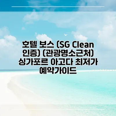 호텔 보스 (SG Clean 인증) (관광명소근처) 싱가포르 아고다 최저가 예약가이드