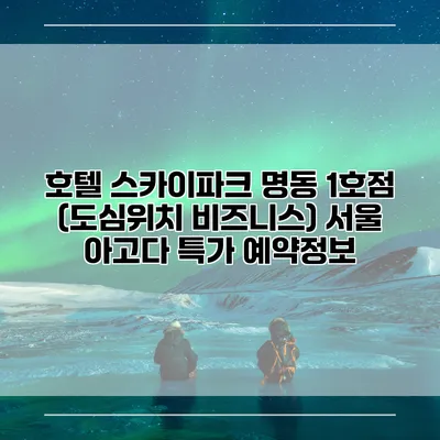호텔 스카이파크 명동 1호점 (도심위치 비즈니스) 서울 아고다 특가 예약정보