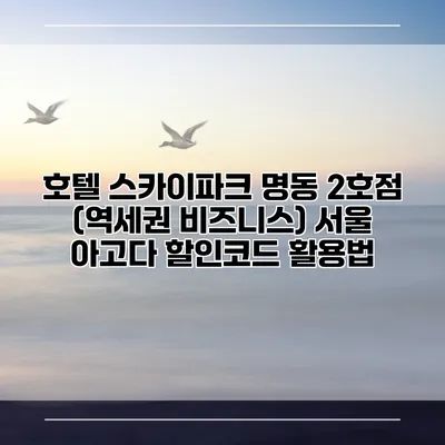 호텔 스카이파크 명동 2호점 (역세권 비즈니스) 서울 아고다 할인코드 활용법