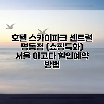 호텔 스카이파크 센트럴 명동점 (쇼핑특화) 서울 아고다 할인예약 방법
