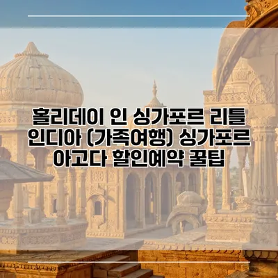 홀리데이 인 싱가포르 리틀 인디아 (가족여행) 싱가포르 아고다 할인예약 꿀팁