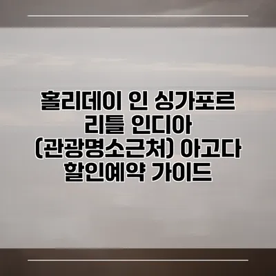 홀리데이 인 싱가포르 리틀 인디아 (관광명소근처) 아고다 할인예약 가이드