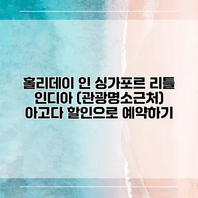 홀리데이 인 싱가포르 리틀 인디아 (관광명소근처) 아고다 할인으로 예약하기