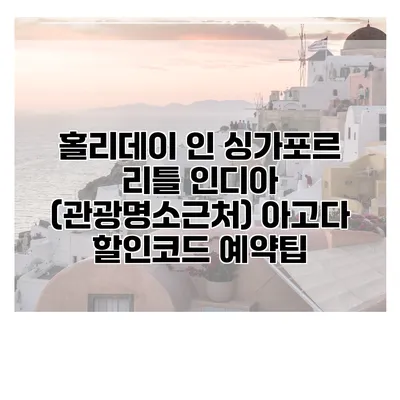 홀리데이 인 싱가포르 리틀 인디아 (관광명소근처) 아고다 할인코드 예약팁