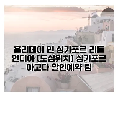 홀리데이 인 싱가포르 리틀 인디아 (도심위치) 싱가포르 아고다 할인예약 팁