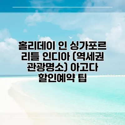 홀리데이 인 싱가포르 리틀 인디아 (역세권 관광명소) 아고다 할인예약 팁