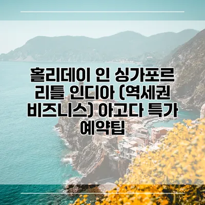 홀리데이 인 싱가포르 리틀 인디아 (역세권 비즈니스) 아고다 특가 예약팁