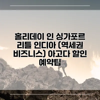 홀리데이 인 싱가포르 리틀 인디아 (역세권 비즈니스) 아고다 할인 예약팁